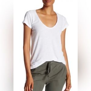 James Perse Deep V  Size 1 - Scoop Neck) Tshirt Tee